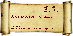 Baumholczer Terézia névjegykártya