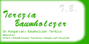 terezia baumholczer business card